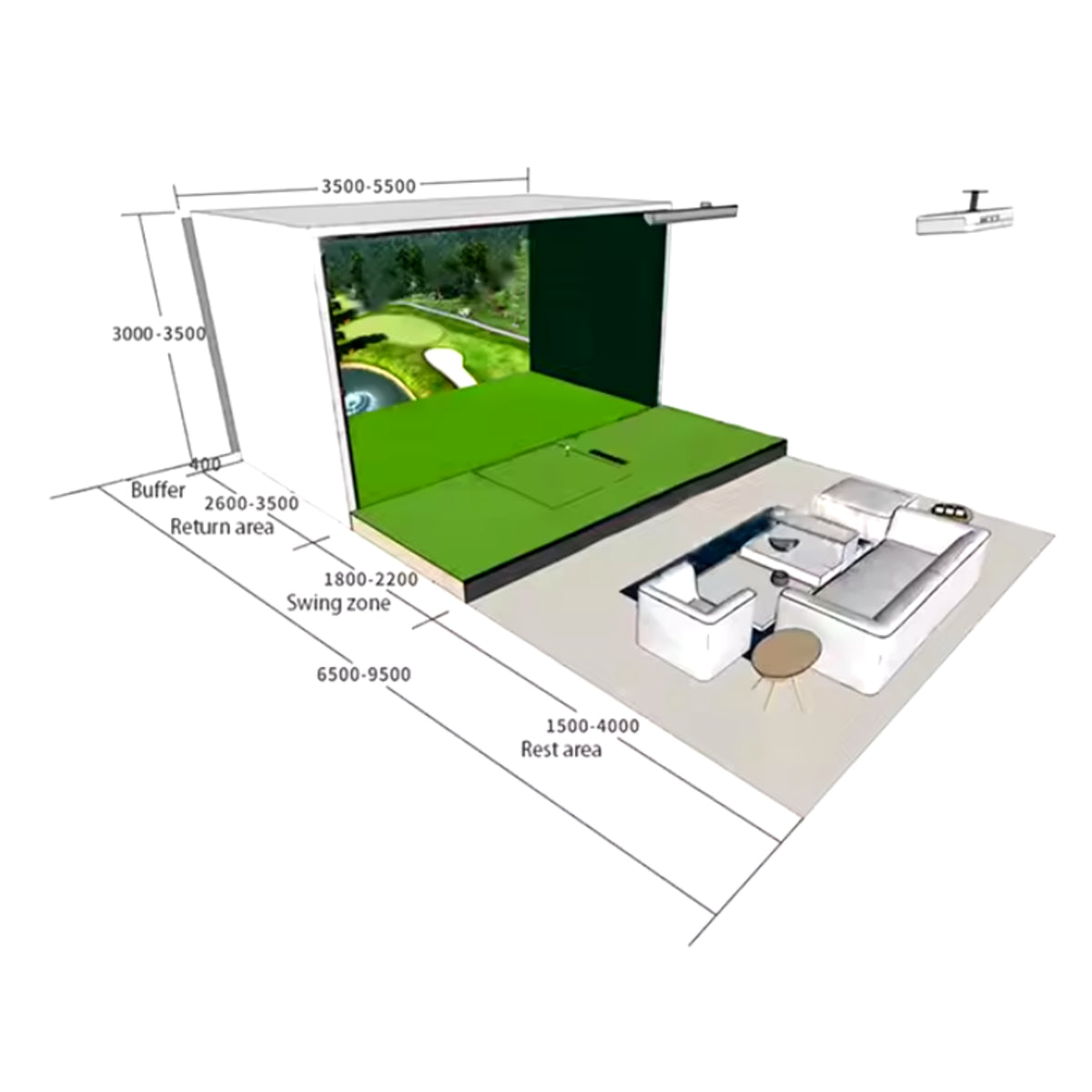 ApexDrive ProGolf 4K Simulator